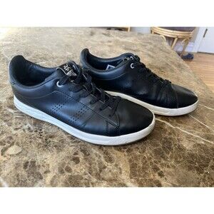 Kuru Cloud Roam Lace Up Leather Court Womens Sneaker Size 10 M BLACK Comfort